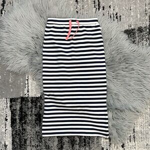 Someone Kids Girls Navy Ribbon Stripe Skirt Size 9Y NWT